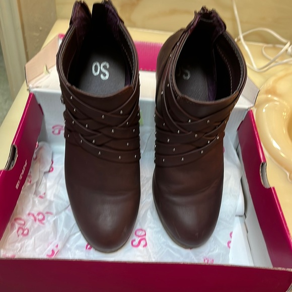 Ankle Boot size 8 Wine color - Picture 5 of 9